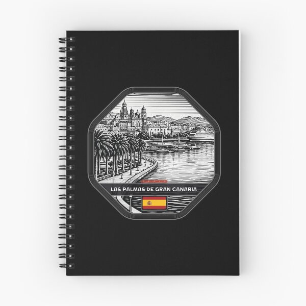 Item preview, Las Palmas de Gran Canaria Spain Linocut Style  designed and sold by Thistle-TShop.