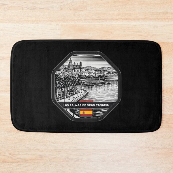 Item preview, Las Palmas de Gran Canaria Spain Linocut Style  designed and sold by Thistle-TShop.