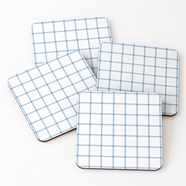 Item preview, White And Steel Blue Mini Gingham Pattern designed and sold by pattern-archive.