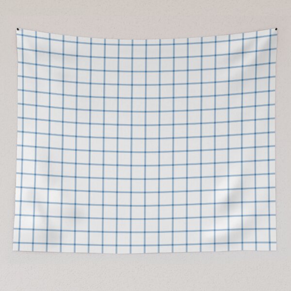 Item preview, White And Steel Blue Mini Gingham Pattern designed and sold by pattern-archive.