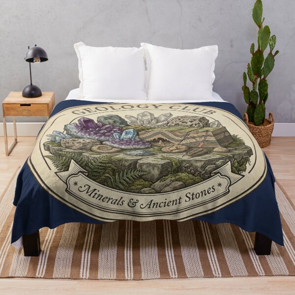 Item preview, Geology Club Vintage Badge Deep Earth Minerals Art designed and sold by CalmCapy Co.