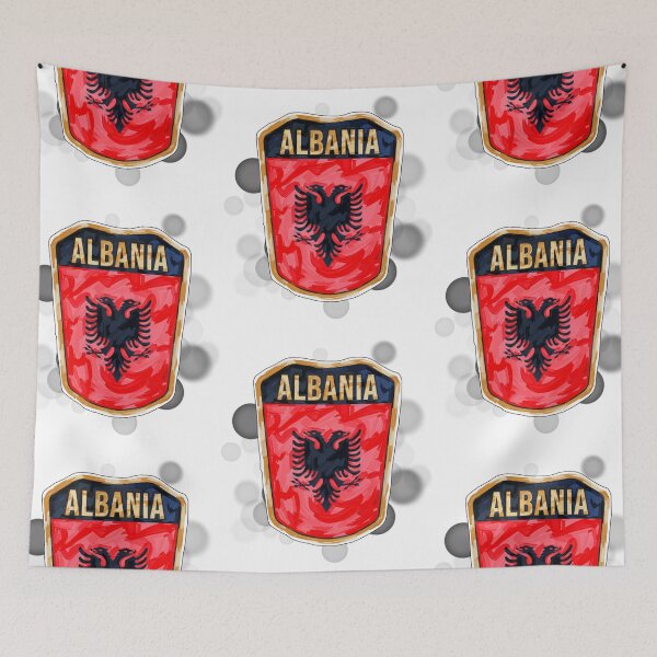 Item preview, Albania Postage Stamp with National Eagle Symbol Design designed and sold by iamKRUK.