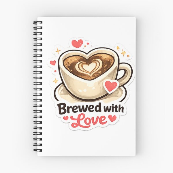 Item preview, Brewed With Love Coffee Sticker | Heart Latte Art Decal designed and sold by Jyotisima8929.