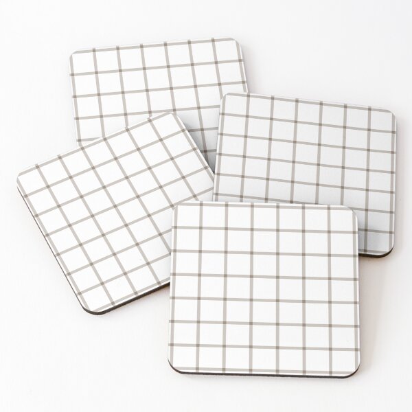Item preview, White And Taupe Mini Gingham Pattern designed and sold by pattern-archive.