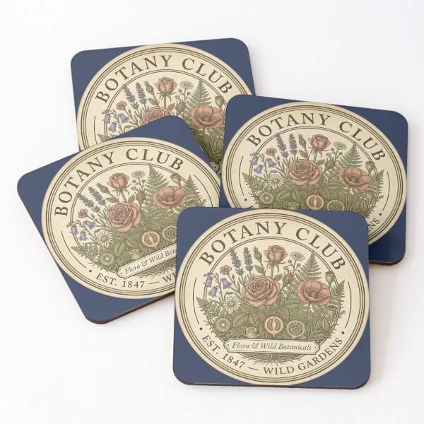 Item preview, Botany Club Vintage Badge Wild Gardens Flora Art designed and sold by CalmCapy Co.