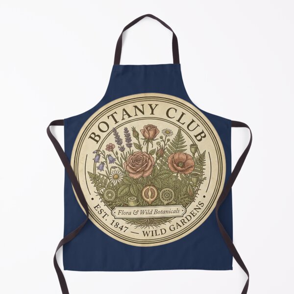 Item preview, Botany Club Vintage Badge Wild Gardens Flora Art designed and sold by CalmCapy Co.