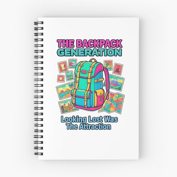 Item preview, The Backpack Generation _ Looking Lost Was The Attraction Retro Travel Adventure Design designed and sold by WisdomInColor.