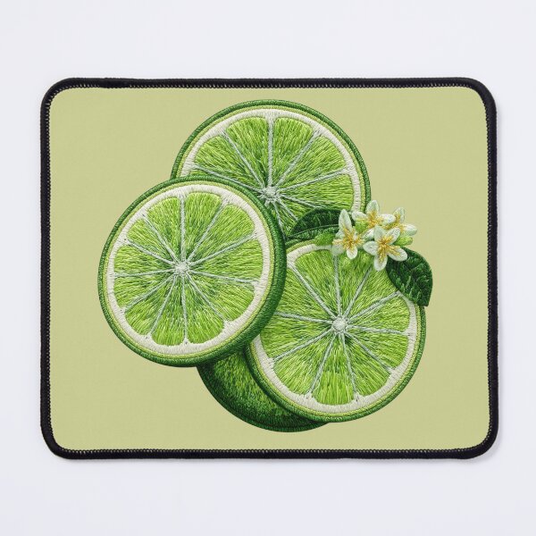 Item preview, Embroidered Lime Citrus Patch Art designed and sold by MegaNovaArt.