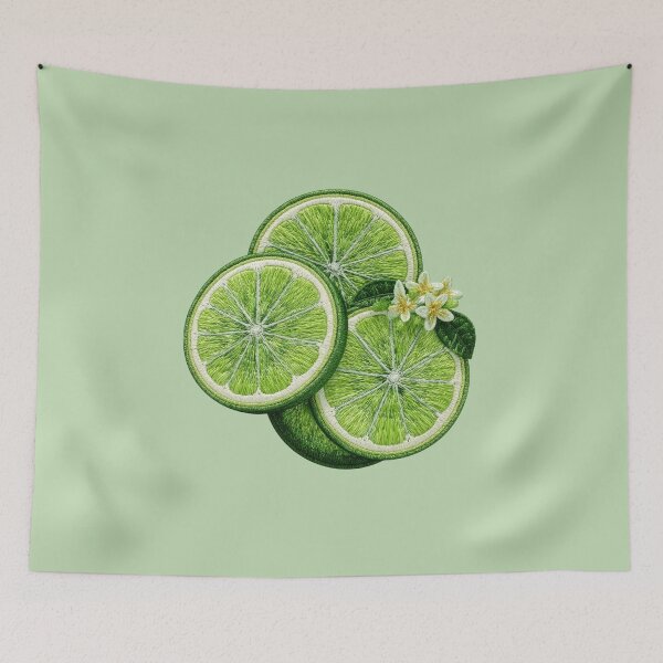 Item preview, Embroidered Lime Citrus Patch Art designed and sold by MegaNovaArt.