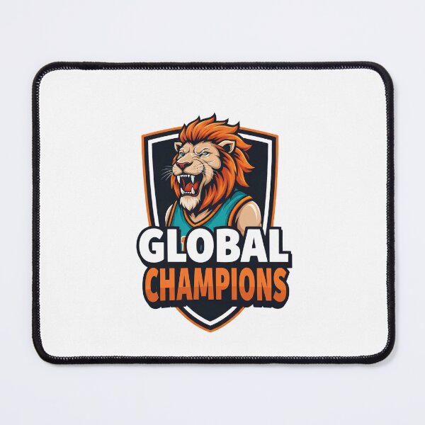 Item preview, Global Champions Lion Soccer Mascot Sports Badge designed and sold by M.Store.