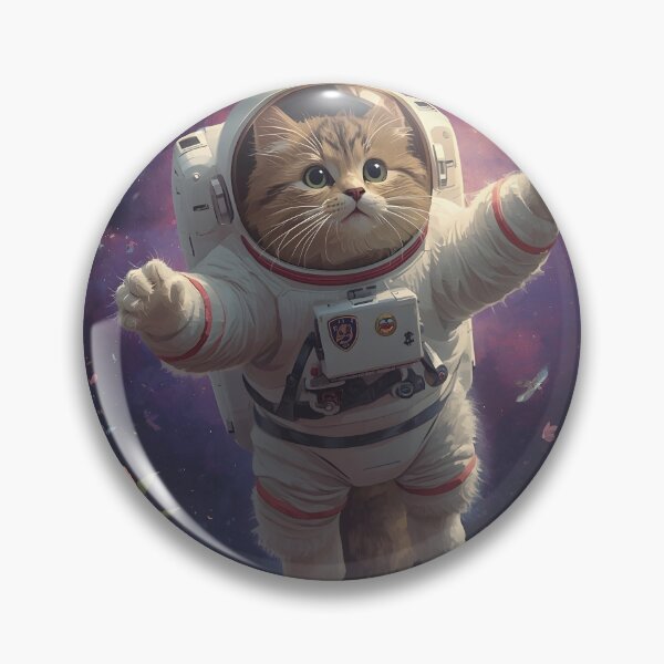 Item preview, Space Cat Astronaut Flower Print designed and sold by MAWOdesign.