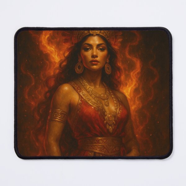 Item preview, Aztec Fire Priestess — Latina Fire Goddess Art designed and sold by PixelBrujeria.