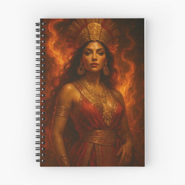 Item preview, Aztec Fire Priestess — Latina Fire Goddess Art designed and sold by PixelBrujeria.