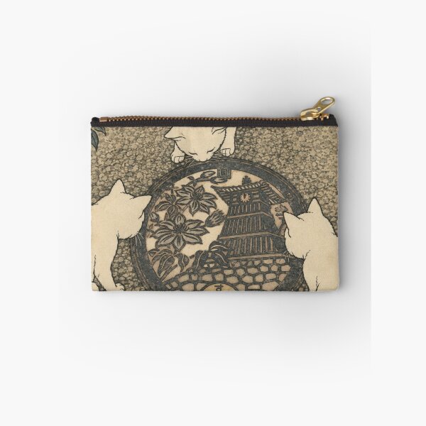 Item preview, Curious Cats at the Shinkorou: Japanese Ukiyo-e Style Shisetsu Manhole designed and sold by Komatoya.