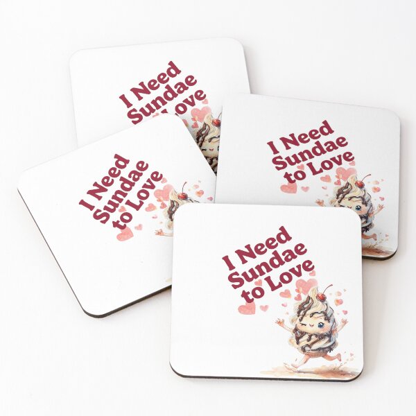 Item preview, I Need Sundae To Love Funny Music Dessert Pun designed and sold by ArtisticDesignsbyLinda.