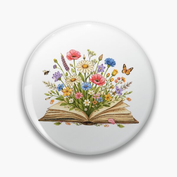 Artikelvorschau, Wildblumen Buch Illustration - Floral Book Art entworfen und verkauft von Pineapple-Tree.