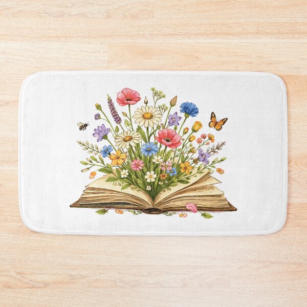 Artikelvorschau, Wildblumen Buch Illustration - Floral Book Art entworfen und verkauft von Pineapple-Tree.