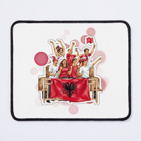 Item preview, Albania Football Fans Holding National Flag Design designed and sold by iamKRUK.