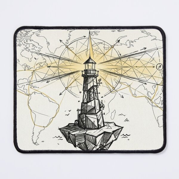 Item preview, The Global Lighthouse: Navigation and Connection Map designed and sold by InnerwayStudio.