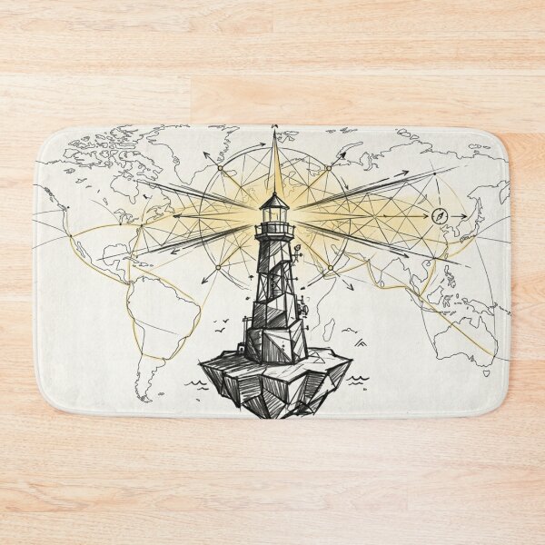 Item preview, The Global Lighthouse: Navigation and Connection Map designed and sold by InnerwayStudio.