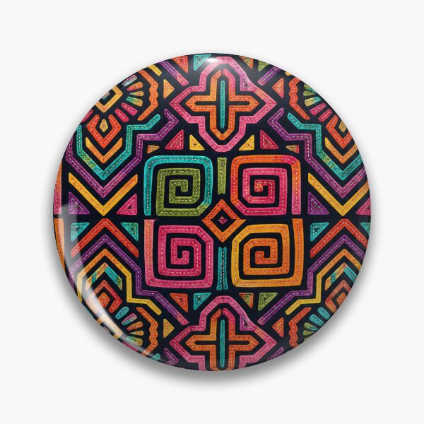 Item preview, Panama Kuna Mola Geometric Pattern designed and sold by Myra365Art.