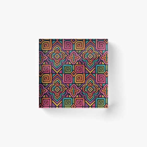 Item preview, Panama Kuna Mola Geometric Pattern designed and sold by Myra365Art.