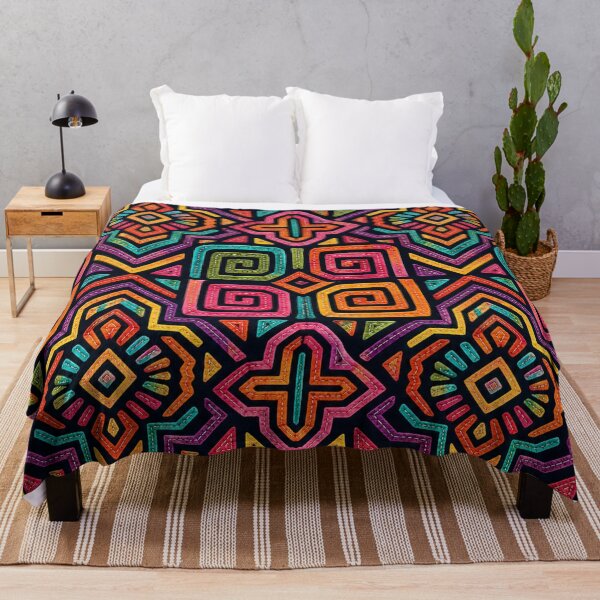 Item preview, Panama Kuna Mola Geometric Pattern designed and sold by Myra365Art.