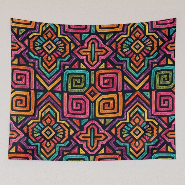 Item preview, Panama Kuna Mola Geometric Pattern designed and sold by Myra365Art.