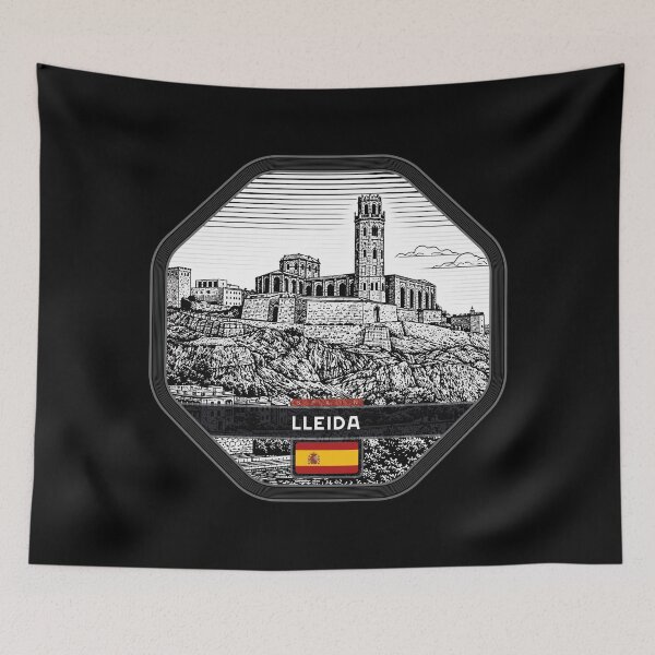 Item preview, Lleida Spain Linocut Style  designed and sold by Thistle-TShop.