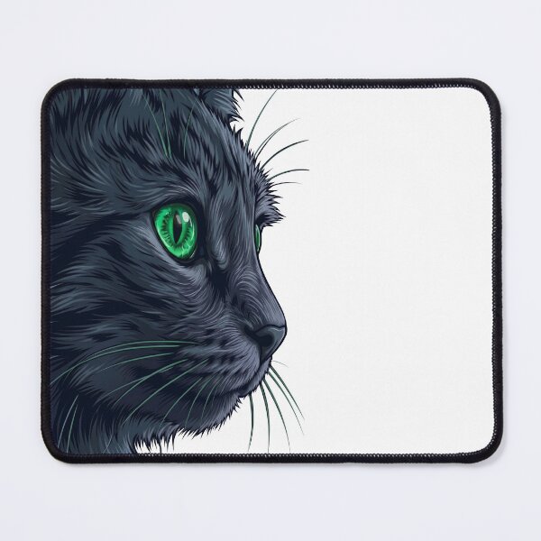 Item preview, Emerald Gaze Black Cat Profile Illustration designed and sold by Spiritualwall.