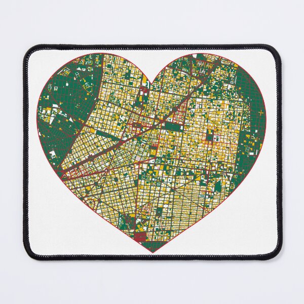 Item preview, Mexico City Heart Map – Mexican Football Inspired City Art designed and sold by BottleGnome.