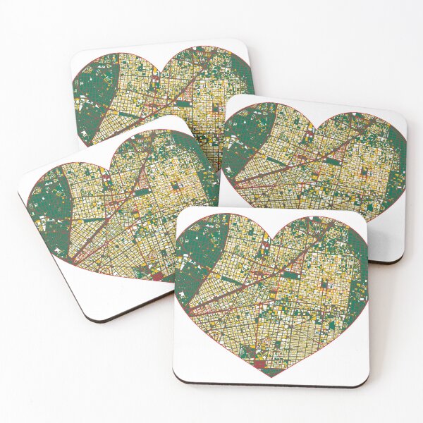 Item preview, Mexico City Heart Map – Mexican Football Inspired City Art designed and sold by BottleGnome.