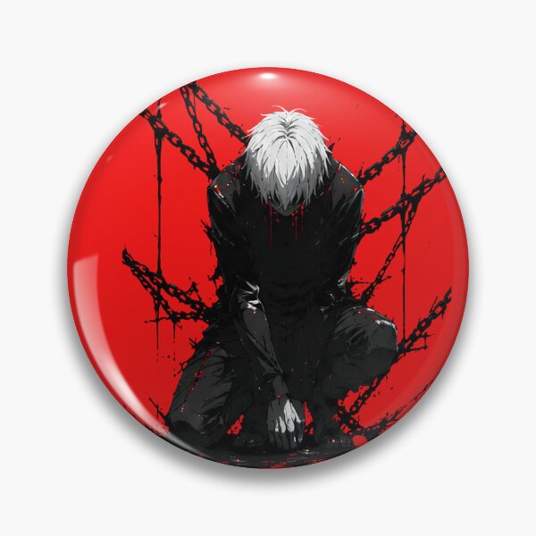 Item preview, Dark Chained Anime – Gothic Red Black Aesthetic T-Shirt Design designed and sold by saamessart.