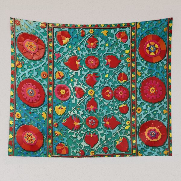Item preview, Bokhara Suzani Uzbekistan Embroidery designed and sold by Vicky Brago-Mitchell®.