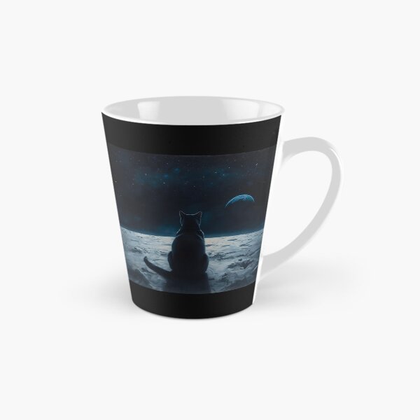 Item preview, Black Cat on the Moon Print designed and sold by MAWOdesign.