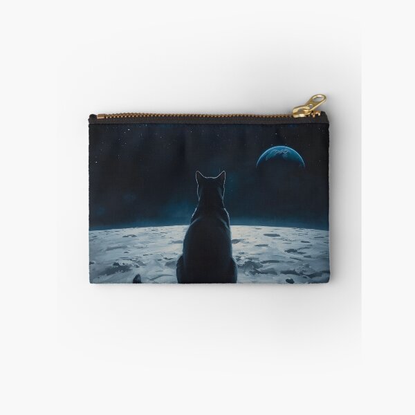 Item preview, Black Cat on the Moon Print designed and sold by MAWOdesign.