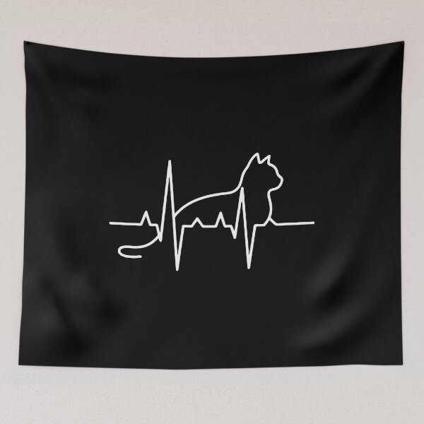 Item preview, Cat Heartbeat EKG Rhythm Line Love designed and sold by StranHabesre51.