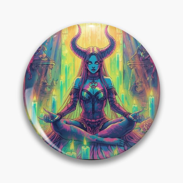 Item preview, Neon Witchcore Lilith Art Print | Rainbow Cat Arcane Library designed and sold by Liliths-Closet.