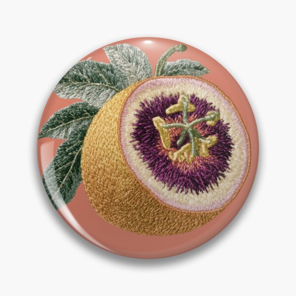 Item preview, Embroidered Passion Fruit Botanical Art designed and sold by MegaNovaArt.
