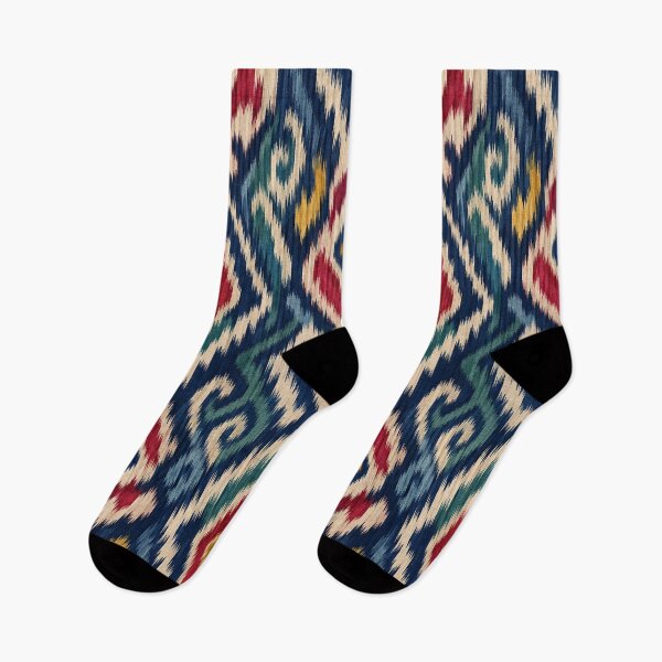 Item preview, Fergana Valley Ikat Uzbekistan Pattern designed and sold by Myra365Art.