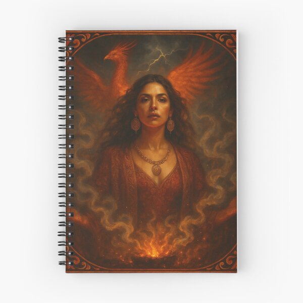 Item preview, Phoenix Bruja — Fire Rebirth Latina Witch Art designed and sold by PixelBrujeria.
