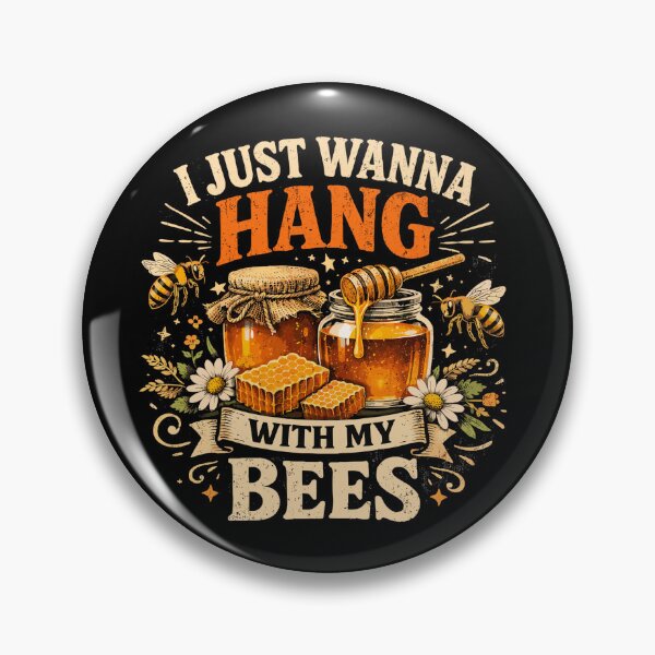 Item preview, I just want to hang with my bees bee honey jar designed and sold by Pineapple-Tree.