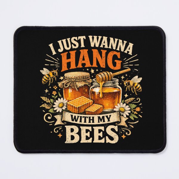 Item preview, I just want to hang with my bees bee honey jar designed and sold by Pineapple-Tree.