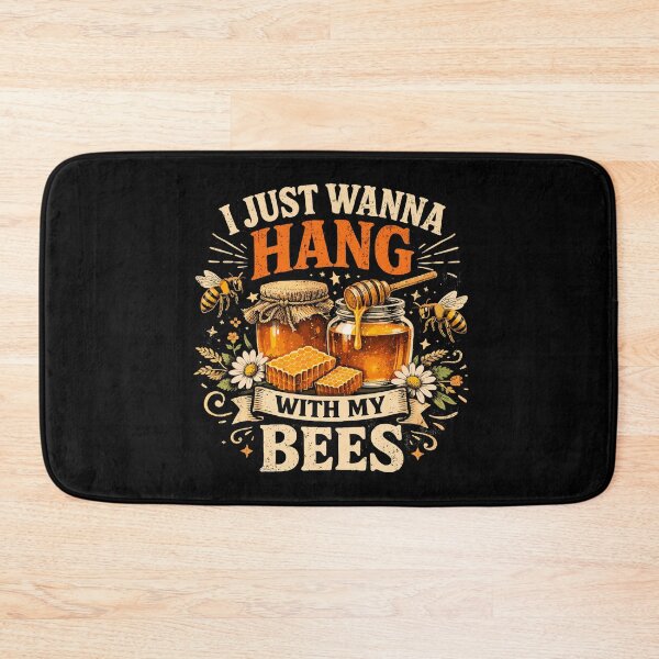 Item preview, I just want to hang with my bees bee honey jar designed and sold by Pineapple-Tree.