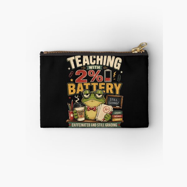 Item preview, Teaching With 2% Battery Funny Frog Teacher designed and sold by JerdbordinShop.