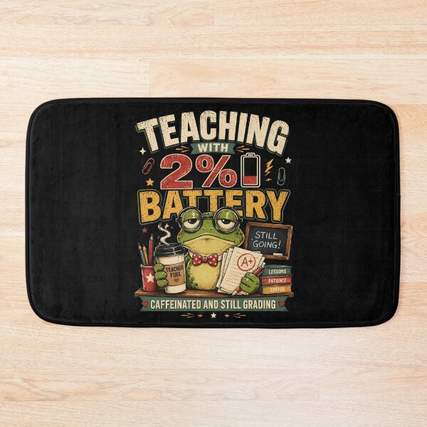 Item preview, Teaching With 2% Battery Funny Frog Teacher designed and sold by JerdbordinShop.