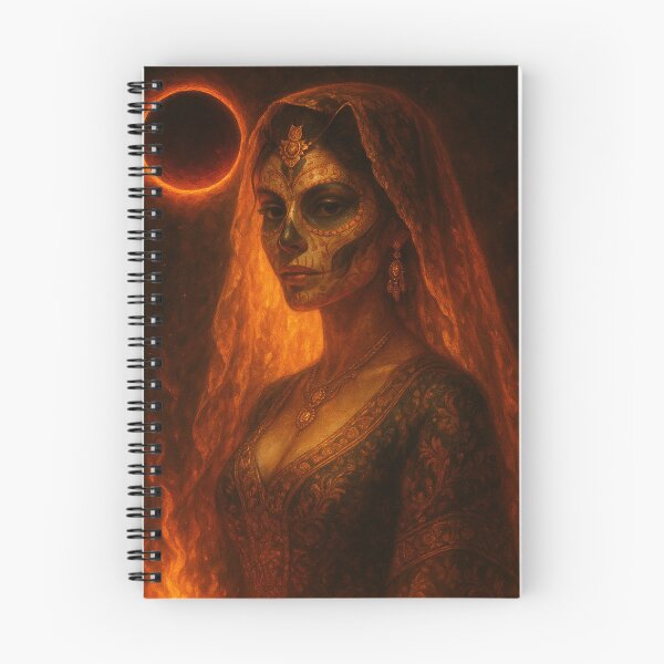 Item preview, Fire Catrina — Day of the Dead Fire Goddess Art designed and sold by PixelBrujeria.