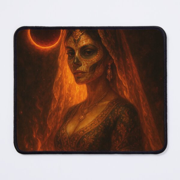 Item preview, Fire Catrina — Day of the Dead Fire Goddess Art designed and sold by PixelBrujeria.
