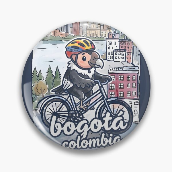 Artikelvorschau, Bogotá, Kolumbien, Radfahren, Condor, niedlicher Radfahrer, Skyline entworfen und verkauft von HowToCanadian.