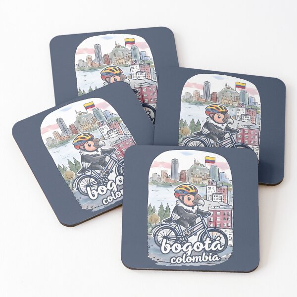 Item preview, Bogota Colombia Bicycling Condor Cute Cyclist Skyline  designed and sold by HowToCanadian.